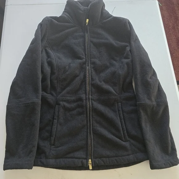 Lily Pulitzer Jacket Womens XS Black Inner Fleece Full Zip Long Sleeve Grunge - Picture 4 of 15